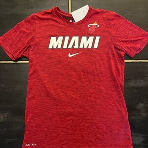 Nike Red Miami Heat Dri-FIT Short Sleeve Tee